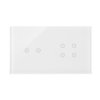 SIMON 54 Panel dotykowy S54 Touch 2 moduły 2 pola dotykowe poziome + 4 pola dotykowe biała perła DSTR224/70 KONTAKT SIMON