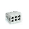 Złącze do puszki podtynkowej stała: 0.75-2.5 mm² Ilość styków: 6 WAGO 500 szt. szary błyszczący