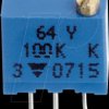 M64Y104KB40 Spindle trimmer, 100 kOhm, linear