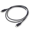 Lanberg Kabel USB-C 2.0 480 Mb/s 1m Czarny Szybki Przesył Danych Pozłacany