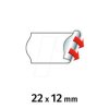 9506155 Price labels, 22x12 mm, permanent, white, 6000 pieces
