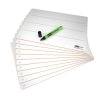 Show-me A4 Lined Rigid Drywipe Lapboards - Pack of 10