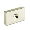 Magnes neodymowy MW 20x10x3mm prostokątny z otworem 8/4mm / Mag085