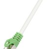 LogiLink RJ45 (krosowany) LAN kabel CAT 6 S/FTP 0.50 m szary odporność na ogień, ekranowanie plecione, ekranowanie, bez