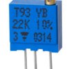 Potencjometr dostrojczy 100kΩ THT 0.5W 21 (elektryczny), 23 (mechaniczny) -zwoje Regulacja boczna 2,2 mm