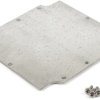 Mounting plate, steel, (L x W x H) 106.68 x 107.7 x 1.63 mm, gray, for series 1554/1555, 1554NPL