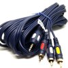Kabel JACK 3.5 4pin - 3RCA 1.5m ŁEZKA (masa na 3 pinie)