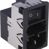 Gniazdo IEC z filtrem2 6A C14 Schurter Zatrzask 5 x 20mm