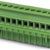 Socket header, 3 pole, pitch 5.08 mm, straight, green, 1912634