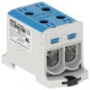 Złączka szynowa 2-torowa Al/Cu 6-95mm2 490A 1500V na TH35 niebieski OTL95-2 MOREK