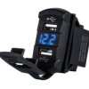 Ładowarka USB x2 4,5A, woltomierz panelowy LED 12-24V niebieski