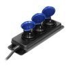Przedłużacz warsztatowy bryzgoszczelny IP44, 3 gniazda 2P+Z IP44, przewód gumowy, H05RR-F 3x1,5mm², długość 5m,OR-AE-13295/5M