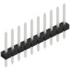 Pin header, 10 pole, pitch 2 mm, straight, black, 10062187