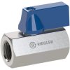 Mini ball valve, L 40 mm, 63 bar, stainless steel, for pipe systems, 103489