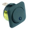 Blue Dot illuminated Circular Rocker Switch SPST 12V