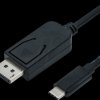 04.11.46 Cable, USB-C to DP, 4K 60 Hz, black, connectors 2 m