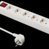 Power Strip, 6-compartment switch, white, 3 M