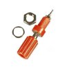 Gniazdo panelowe 4mm z zaciskiem GL09-R 10A, czerwony