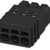 Socket header, 3 pole, pitch 2.5 mm, straight, black, 1778845