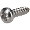 R-TECH 337130 Pozi Pan Head Self-Tapping A2 S/St Screws No.8 1/2in 13.0mm -Pk100
