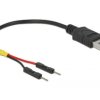 Delock Kabel zasilania Złącze męskie USB-A, Złącze męskie 2 pin. 0.10 m czarny 85400