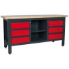 Sealey AP1905D Workstation with 6 Drawers & Open Storage