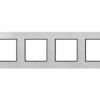 ARIA Ramka 4 poczwórna szczotkowane aluminium R-4UAC/62/25 OSPEL
