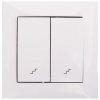 Wesa Łącznik schodowy podwójny włącznik świecznikowy biały LC-05