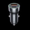 Ładowarka samochodowa PD 20W 1xUSB-C + 1xUSB QC3.0 Czarny
