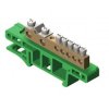 Listwa zaciskowa 7-torowa zielona na szynę TH35 0920-01