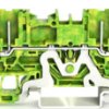 4-pin ground carrier terminal block, for DIN-rail 35 x 15 and 35 x 7.5, green-yellow
