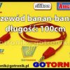 Przewód pomiarowy banan - banan 15A długość: 100cm SILIKONOWY czerwony