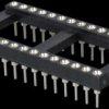 IC socket, 28-pin, super flat, turned, gold-plated