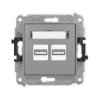 ICON Mechanizm ładowarki USB podwójnej, 5V, 3.1A szary mat 27ICUSB-6
