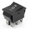 Przełącznik kołyskowy KCD4 podwójny 3pozycje ON-OFF-ON