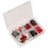 Sealey AB023CA Crocodile Clip Assortment 60pc Red & Black
