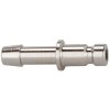 Insertion grommet, L 24 mm, 35 bar, brass, nickel-plated, for jacks, 107098