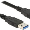 Delock Kabel USB USB 3.2 Gen1 Złącze męskie USB-A, Złącze męskie USB-A 1.50 m czarny 85061