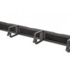 Organizator kablowy ze szczotką 19 1U 4x uchwyty aluminiowe 44x72mm czarny DN-97663