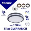 Plafoniera LED BENO 12-18W CCT-O G 1070-1740lm 3000-4000K ciepła/neutralna IP65 okrągła Ø22 IIkl. 5 lat gwar. grafitowy 38789