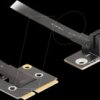 81504 Adapter Mini PCIe male to PCIe 3.0 x1 female 90° angled with cab