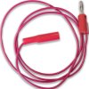 Measuring lead with (crocodile clip) to (4 mm plug, straight), 0.3 m, red, PVC, BU-2031-A-12-2