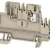 Through terminal block, push-in connection, 0.5-2.5 mm², 4 pole, 24 A, 8 kV, dark beige, 1548060000