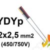 Przewód YDYp 2x2,5 mm2 (450/750V) instalacyjny płaski (krązki 100m) 44 DAMIR