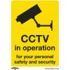 Worksafe SS40V1 Warning Safety Sign - CCTV - Self-Adhesive Vinyl