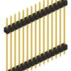 Pin header, 15 pole, pitch 2.54 mm, straight, black, SL528515G