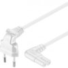 Kabel przyłączeniowy Euro, obustronnie zgięty 1 m, Biały