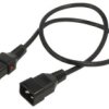 Kabel Iec C19 Żeński, Iec C20 Męski 1M Z Blokadą Iec Lock Il19-C20-H05-3150-100