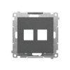 SIMON 55 Pokrywa gniazd teleinformatycznych na Keystone płaska podwójna grafitowy mat TKP2.01/116 KONTAKT SIMON
