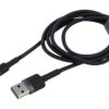 Kabel High Speed, USB 2.0 1m czarny tekstylny 2,4A CAMKLF-BG1